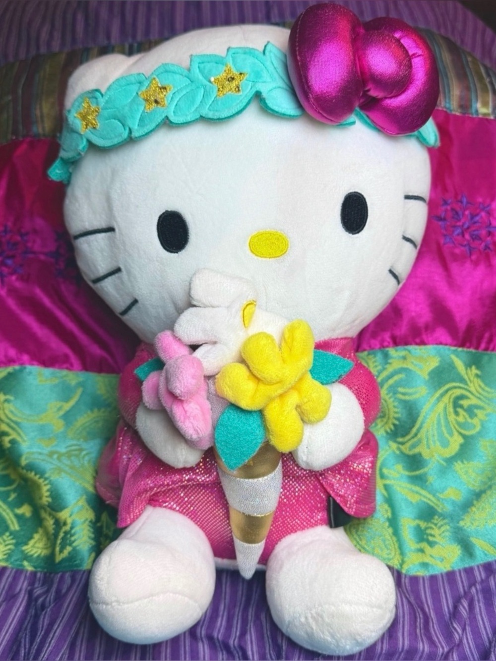 Hello Kitty Zodiac Astrology Virgo Star Sign Plush With Flowers